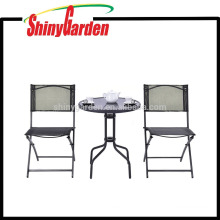 Meubles extérieurs de patio 3 PCS Bistro Set Jardin arrière pliants Chairs Set